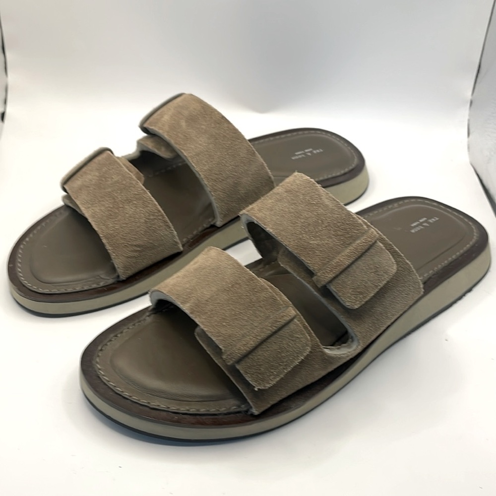 Rag & Bone Parker Slide Suede Mushroom Brown Size 40 / 10 Sandals